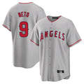 Tlead LA.Angels #9 Zach Neto Player Gray Home Game Stitched Jerseys