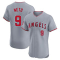 Tlead LA.Angels #9 Zach Neto Player Gray Home Limited Elite Stitched Jerseys