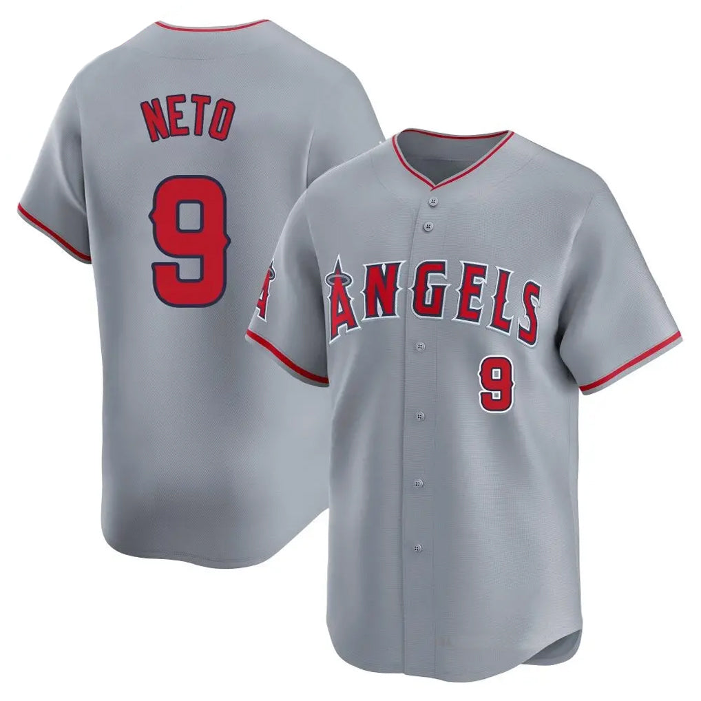 Tlead LA.Angels #9 Zach Neto Player Gray Home Limited Stitched Jerseys