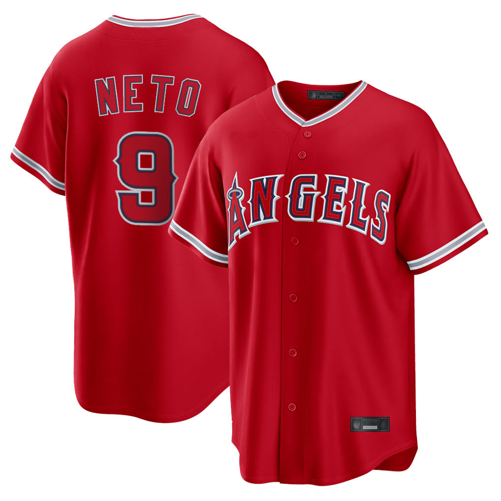 Tlead LA.Angels #9 Zach Neto Player Red Home Game Stitched Jerseys
