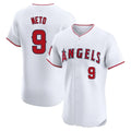 Tlead LA.Angels #9 Zach Neto Player White Limited Elite Stitched Home Jerseys