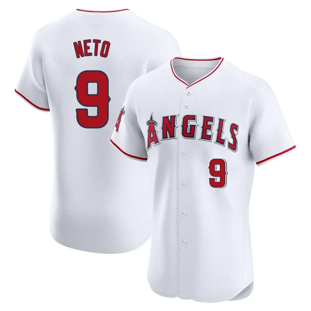 Tlead LA.Angels #9 Zach Neto Player White Limited Elite Stitched Home Jerseys