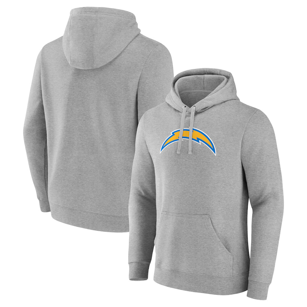 Tlead LA.Chargers Gray LOGO Pullover Hoodies Home Game Blank Player Stitched Jerseys