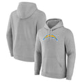 Tlead LA.Chargers Gray LOGO Pullover Hoodies Home Game Blank Player Stitched Jerseys