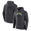 Tlead LA.Chargers Gray Pullover Hoodies Home Game Blank Player Stitched Jerseys