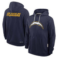Tlead LA.Chargers Navy LOGO Pullover Hoodies Home Game Blank Player Stitched Jerseys