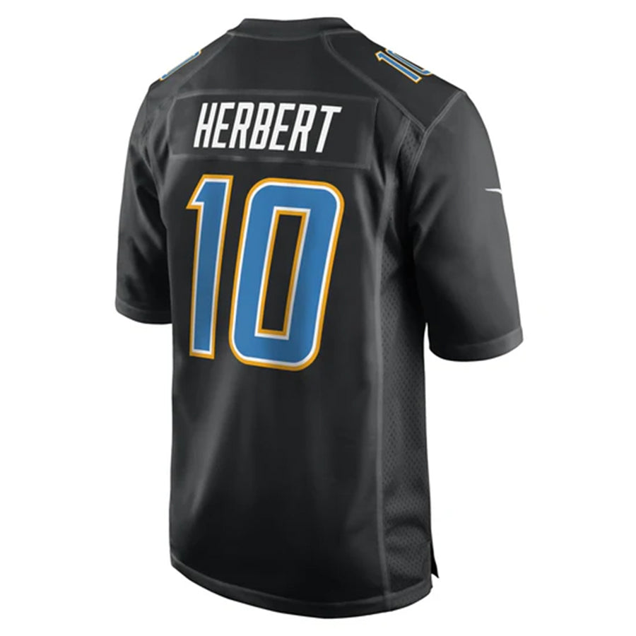 Tlead LA.Chargers #10 Justin Herbert Player Black Fashion Stitched Jerseys