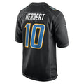 Tlead LA.Chargers #10 Justin Herbert Player Black Fashion Stitched Jerseys