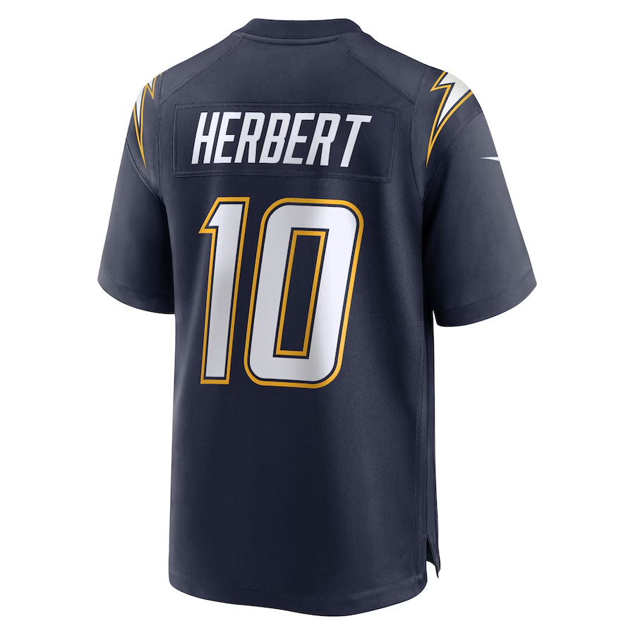 Tlead LA.Chargers #10 Justin Herbert Player Navy Home Game Stitched Jerseys