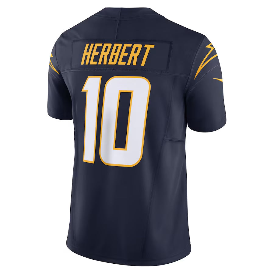 Tlead LA.Chargers #10 Justin Herbert Player Navy Vapor F.U.S.E. Limited Stitched Jerseys