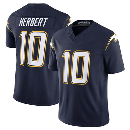 Tlead LA.Chargers #10 Justin Herbert Player Navy Vapor F.U.S.E. Limited Home Game Stitched Jerseys