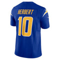 Tlead LA.Chargers #10 Justin Herbert Player Royal Vapor F.U.S.E. Limited Stitched Jerseys