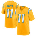 Tlead LA.Chargers #11 Cameron Dicker Player Gold Home Game Stitched Jerseys