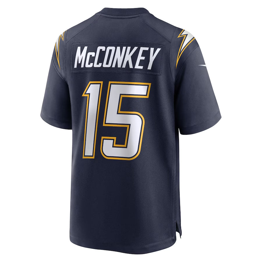 Tlead LA.Chargers #15 Ladd McConkey Player  Navy Game Stitched Jerseys