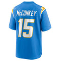 Tlead LA.Chargers #15 Ladd McConkey Powder Blue 2024 Draft Player Game Jersey Stitched Jerseys