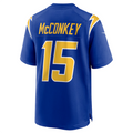 Tlead LA.Chargers #15 Ladd McConkey Royal Game Jersey Stitched Jersey