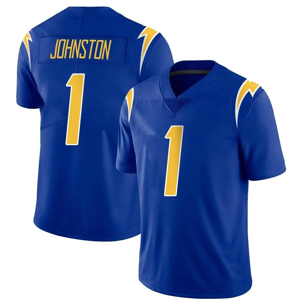 Tlead LA.Chargers #1 Quentin Johnston Player Royal Limited Vapor Home Game Stitched Jerseys