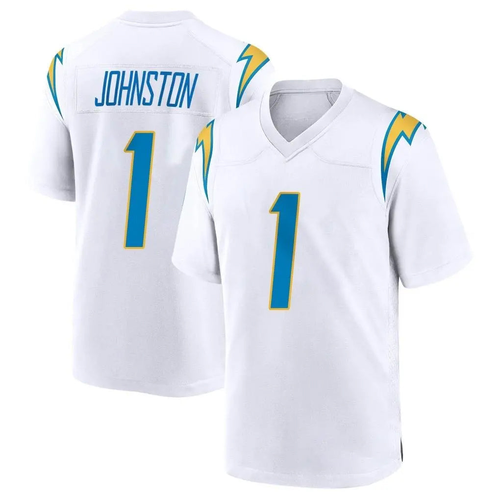 Tlead LA.Chargers #1 Quentin Johnston Player White Home Game Stitched Jerseys
