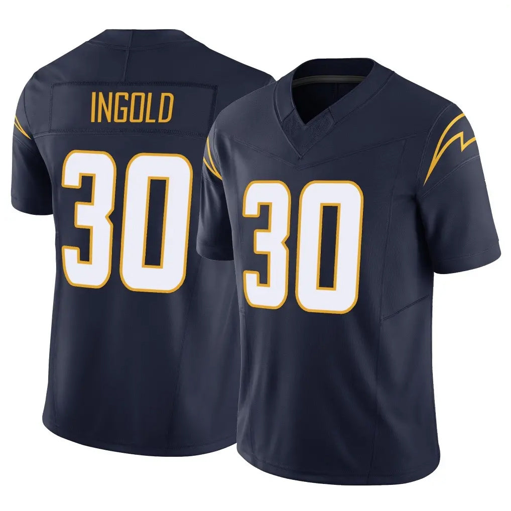 Tlead LA.Chargers #30 Alec Ingold Player Navy Limited Vapor F.U.S.E. Home Game Stitched Jerseys