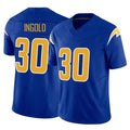 Tlead LA.Chargers #30 Alec Ingold Player Royal Limited Vapor F.U.S.E. Home Game Stitched Jerseys