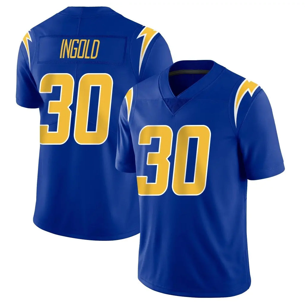 Tlead LA.Chargers #30 Alec Ingold Player Royal Limited Vapor Home Game Stitched Jerseys
