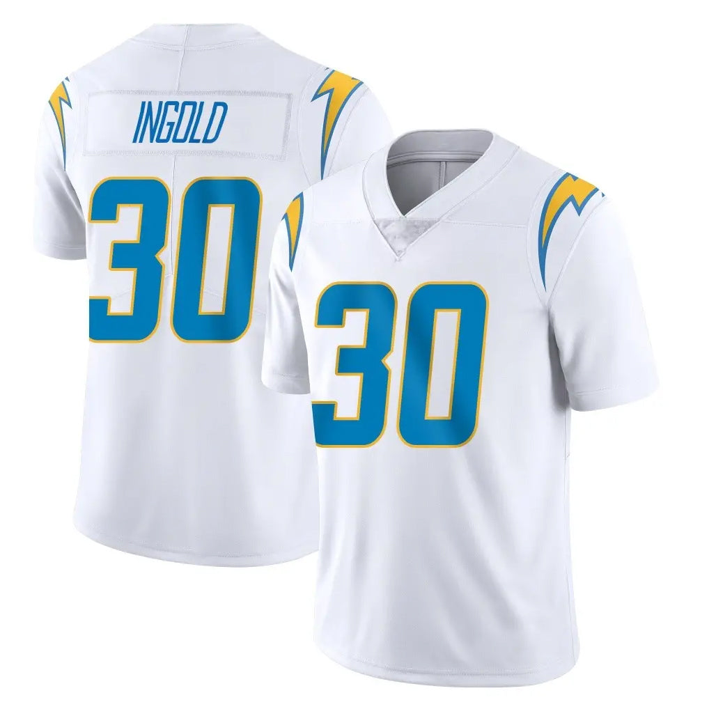 Tlead LA.Chargers #30 Alec Ingold Player White Limited Vapor Untouchable Home Game Stitched Jerseys