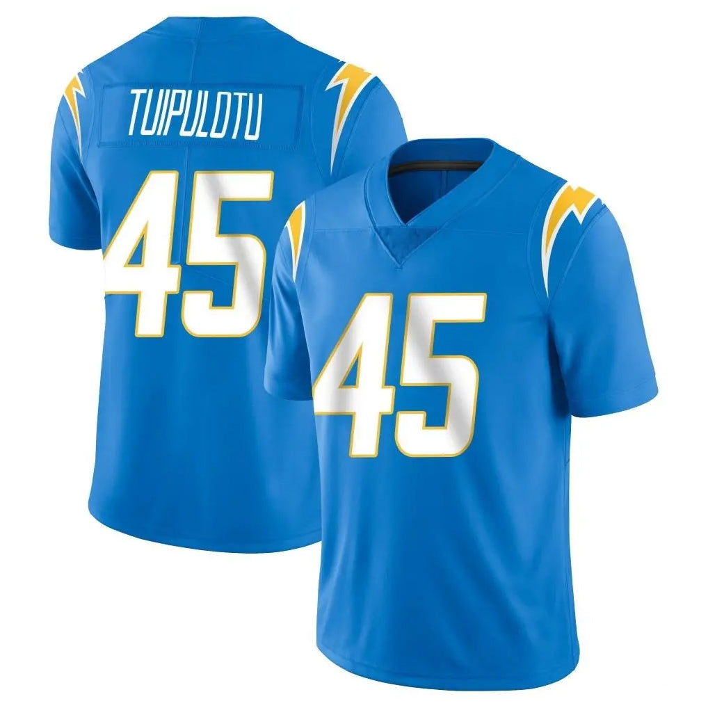 Tlead LA.Chargers #45 Tuli Tuipulotu Player Blue Limited Vapor Untouchable Home Game Stitched Jerseys