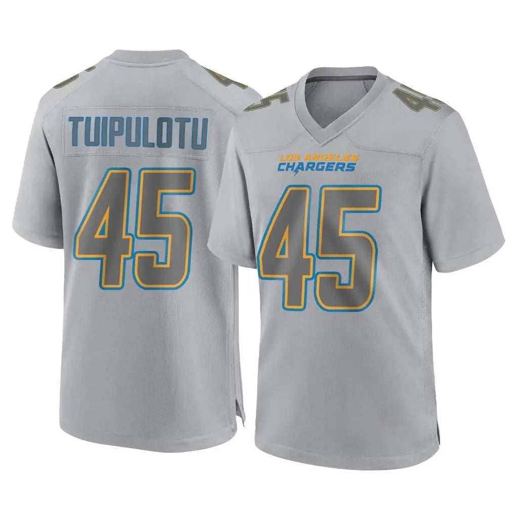 Tlead LA.Chargers #45 Tuli Tuipulotu Player Gray Atmosphere Fashion Home Game Stitched Jerseys