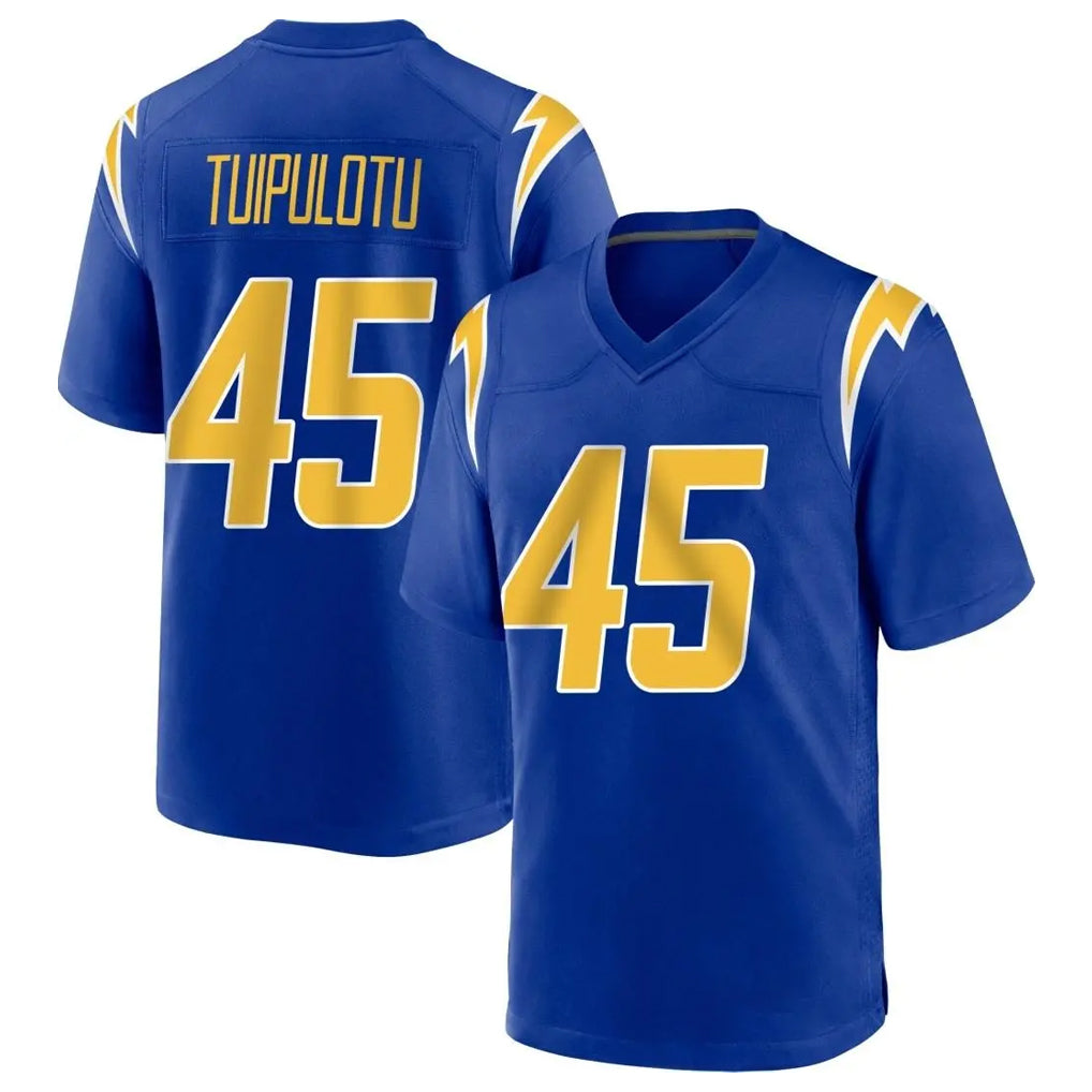 Tlead LA.Chargers #45 Tuli Tuipulotu Player Royal Home Game Stitched Jerseys