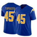 Tlead LA.Chargers #45 Tuli Tuipulotu Player Royal Limited Vapor F.U.S.E. Home Game Stitched Jerseys