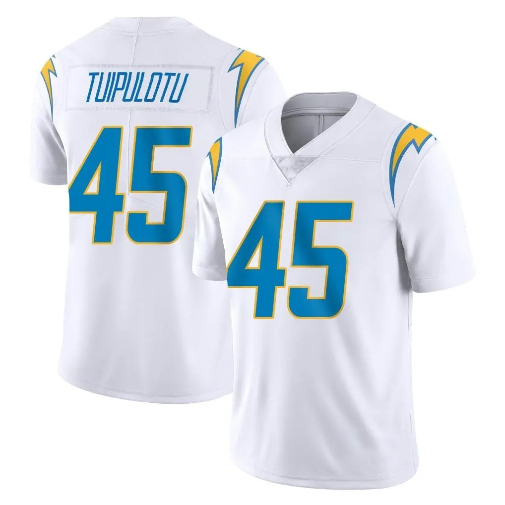 Tlead LA.Chargers #45 Tuli Tuipulotu Player White Limited Vapor Untouchable Home Game Stitched Jerseys