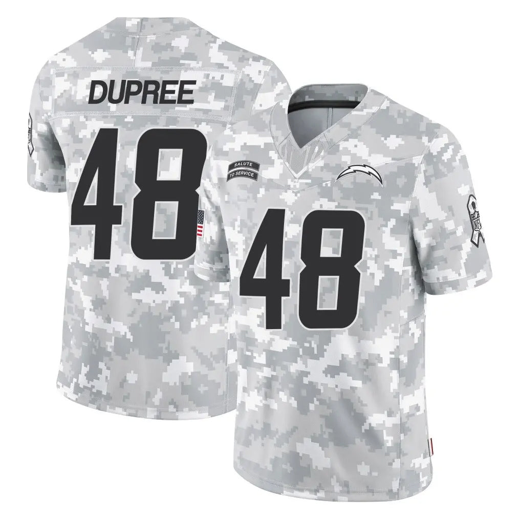 Tlead LA.Chargers #48 Bud Dupree Player Arctic Camo Salute To Service Limited Game Stitched Jerseys
