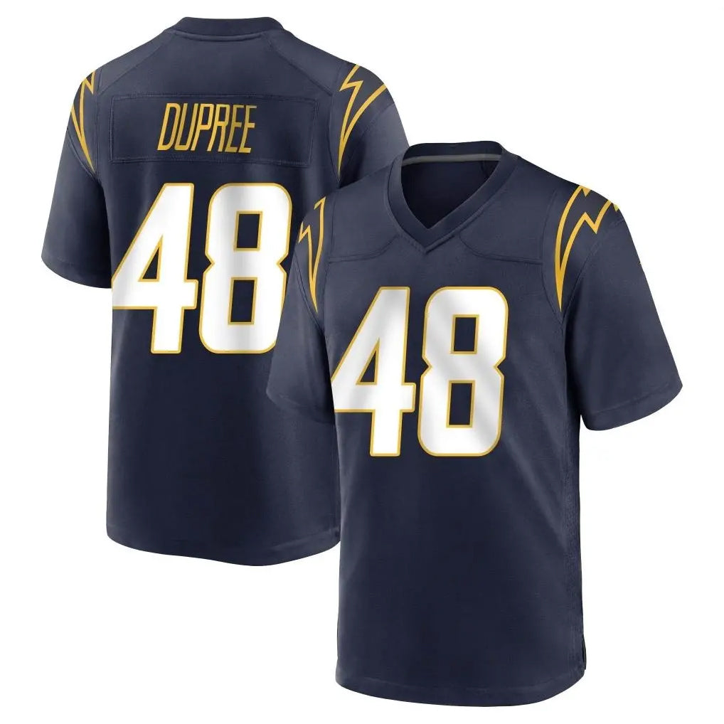 Tlead LA.Chargers #48 Bud Dupree Player Navy Home Game Stitched Jerseys