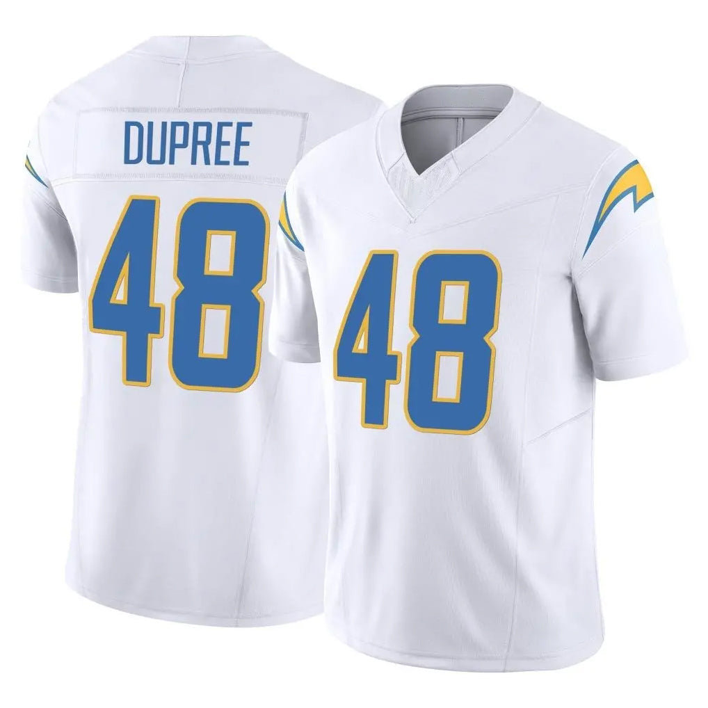 Tlead LA.Chargers #48 Bud Dupree Player White Limited Vapor F.U.S.E. Home Game Stitched Jerseys