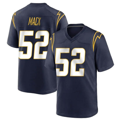 Tlead LA.Chargers #52 Khalil Mack Player Navy Home Game Stitched Jerseys