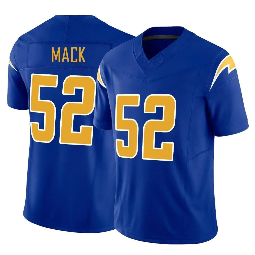 Tlead LA.Chargers #52 Khalil Mack Player Royal Limited Vapor F.U.S.E. Home Game Stitched Jerseys
