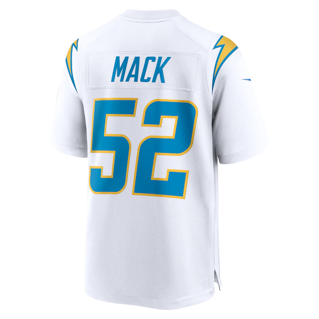 Tlead LA.Chargers #52 Khalil Mack White Game Stitched Jerseys