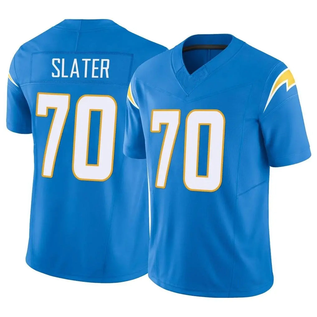 Tlead LA.Chargers #70 Rashawn Slater Player Blue Limited Vapor F.U.S.E. Home Game Stitched Jerseys