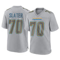 Tlead LA.Chargers #70 Rashawn Slater Player Gray Atmosphere Fashion Home Game Stitched Jerseys