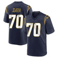 Tlead LA.Chargers #70 Rashawn Slater Player Navy Home Game Stitched Jerseys