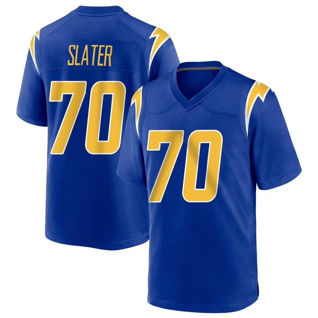 Tlead LA.Chargers #70 Rashawn Slater Player Royal Home Game Stitched Jerseys