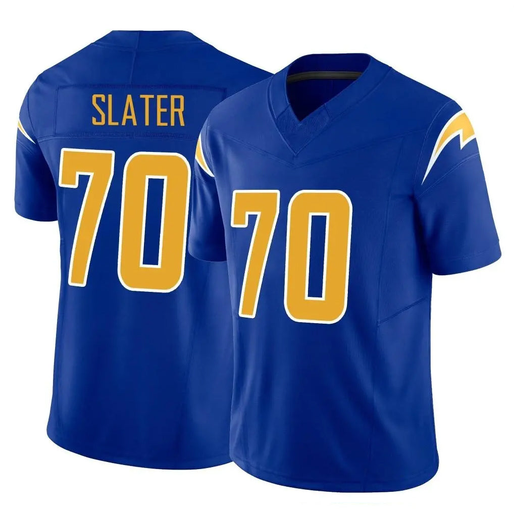Tlead LA.Chargers #70 Rashawn Slater Player Royal Limited Vapor F.U.S.E. Home Game Stitched Jerseys