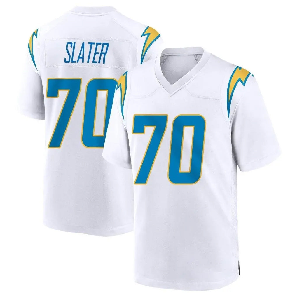 Tlead LA.Chargers #70 Rashawn Slater Player White Home Game Stitched Jerseys
