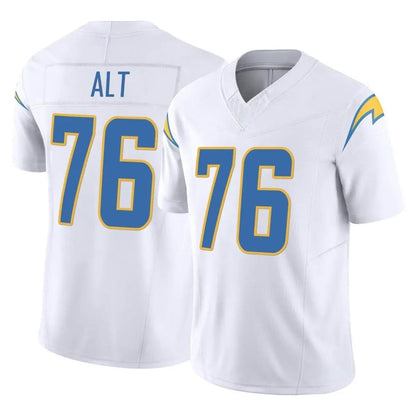 Tlead LA.Chargers #76 Joe Alt Player White Limited Vapor F.U.S.E. Home Game Stitched Jerseys