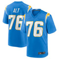 TleadLA.Chargers #76 Joe Alt Powder Blue 2024 Draft First Round Pick Player Game Jersey Stitched Jerseys