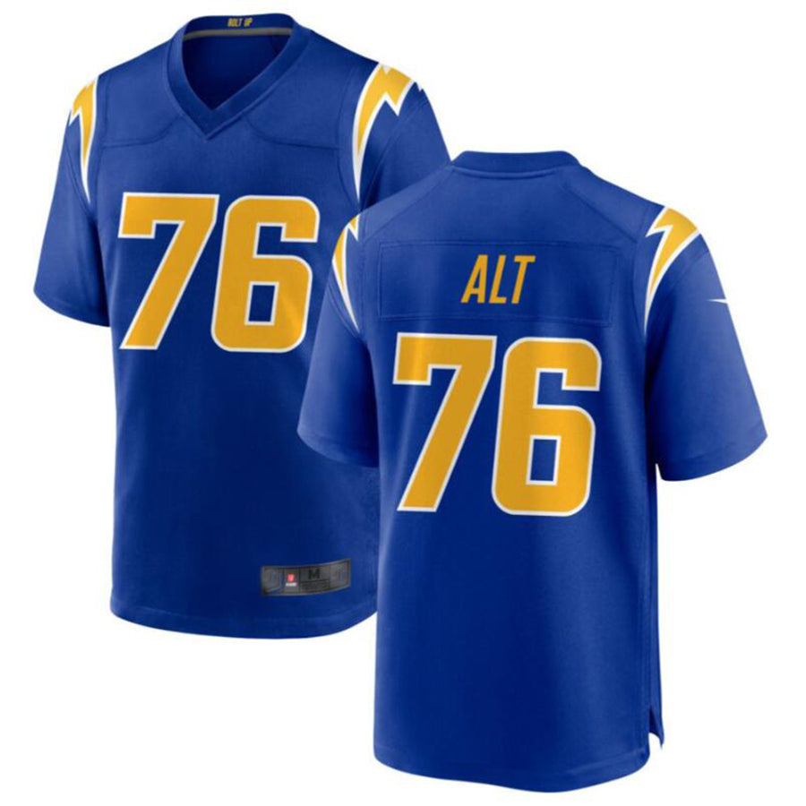 Tlead LA.Chargers #76 Joe Alt Royal Alternate Player Game Jersey American Stitched Jerseys