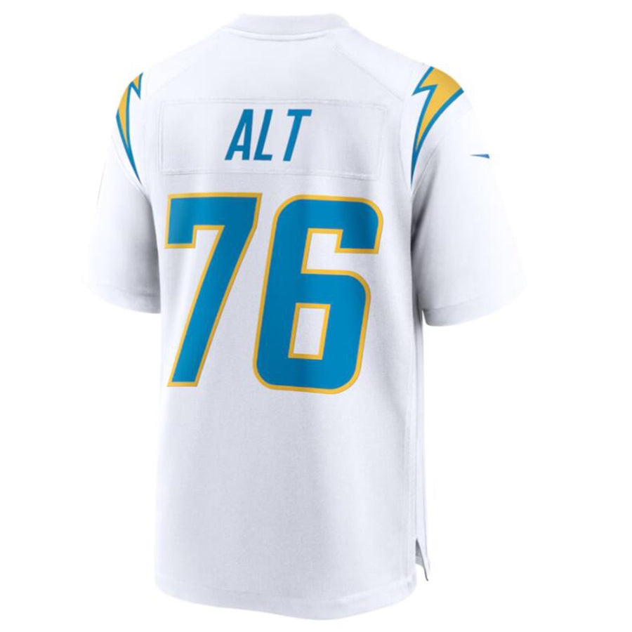 Tlead LA.Chargers #76 Joe Alt White 2024 Draft First Round Pick Player Game Jersey American Stitched Jersey