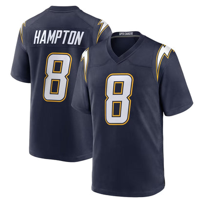 Tlead LA.Chargers #8 Omarion Hampton Player Navy Alternate Home Game Stitched Jerseys