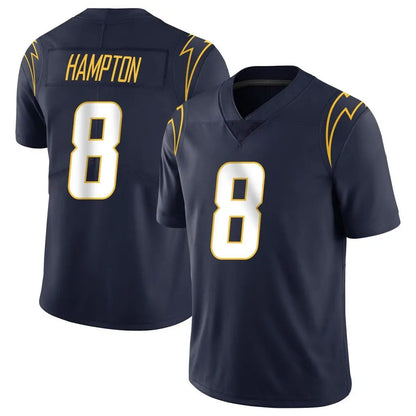 Tlead LA.Chargers #8 Omarion Hampton Player Navy Limited Vapor Untouchable Home Game Stitched Jerseys