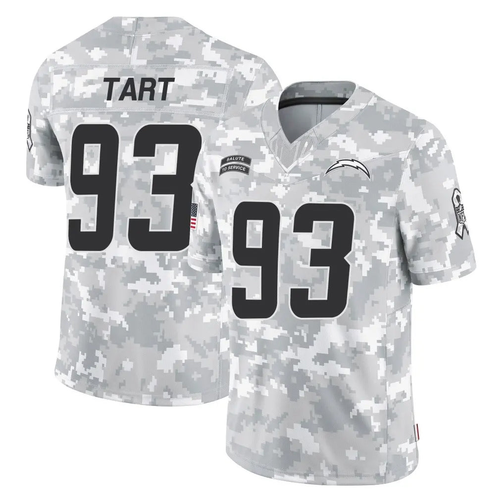 Tlead LA.Chargers #93 Teair Tart Player Arctic Camo Salute To Service Limited Game Stitched Jerseys
